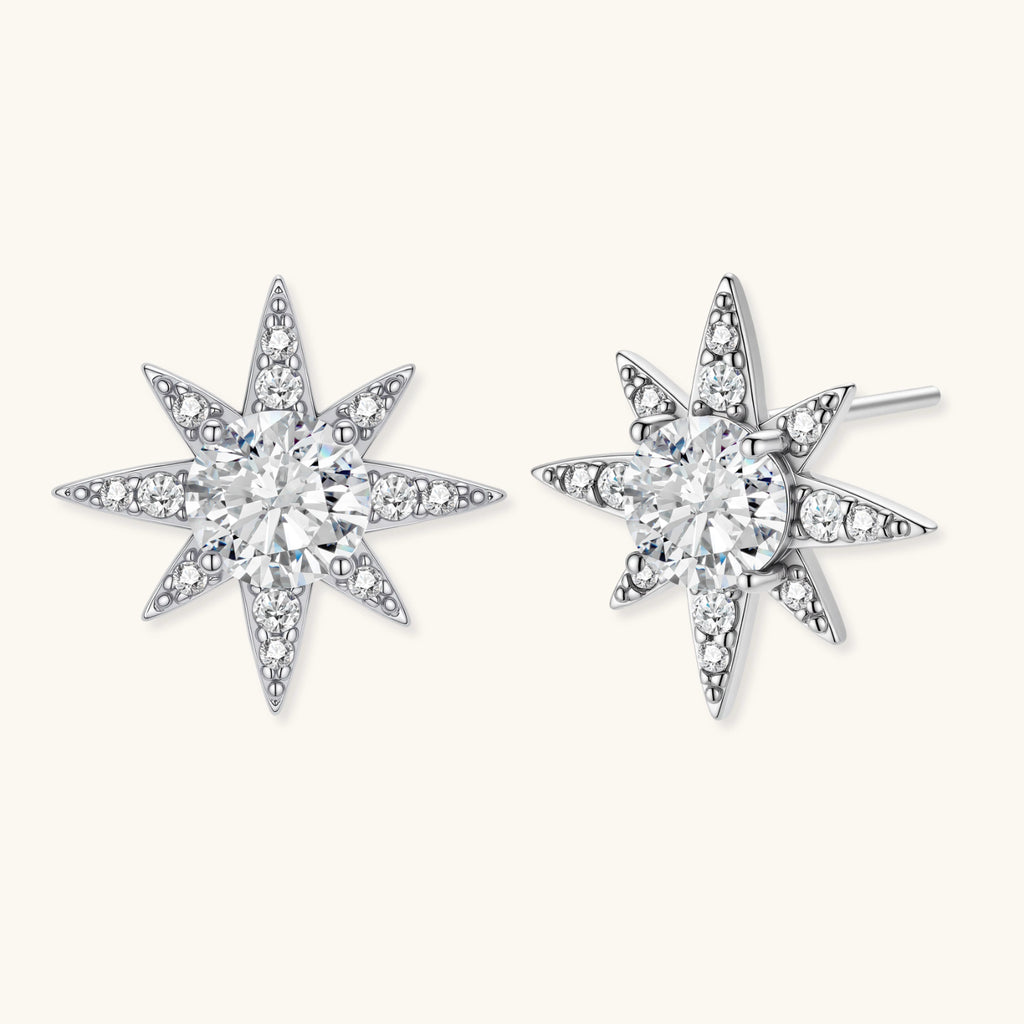 Celestial Star Moissanite Studs