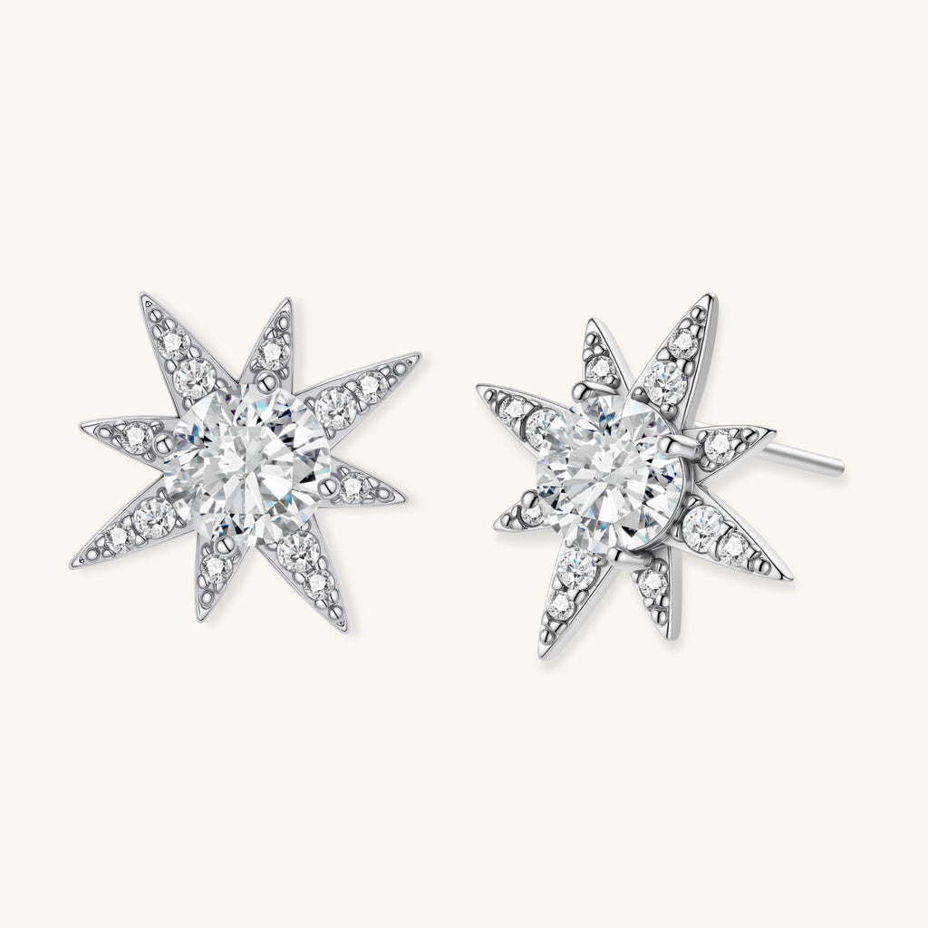 Celestial Star Moissanite Studs