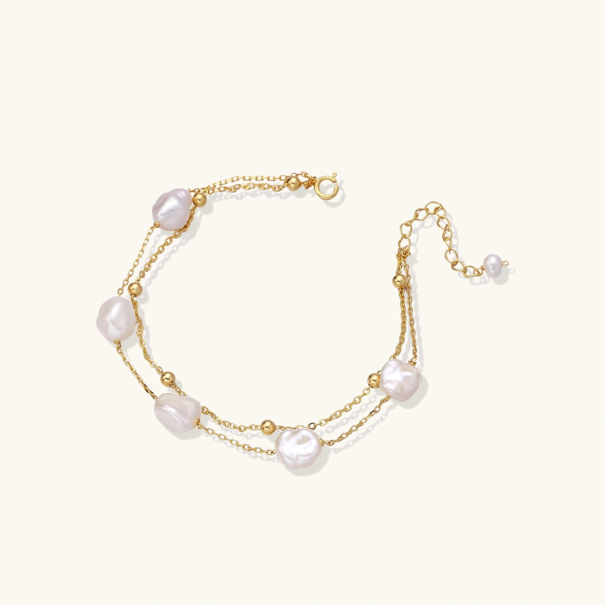 Baroque Pearl Layered Bracelet