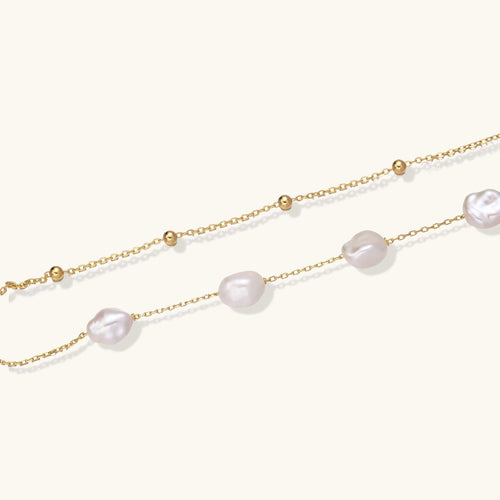 Baroque Pearl Layered Bracelet