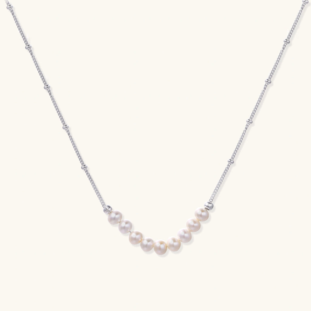 Luna Pearl Arc Necklace
