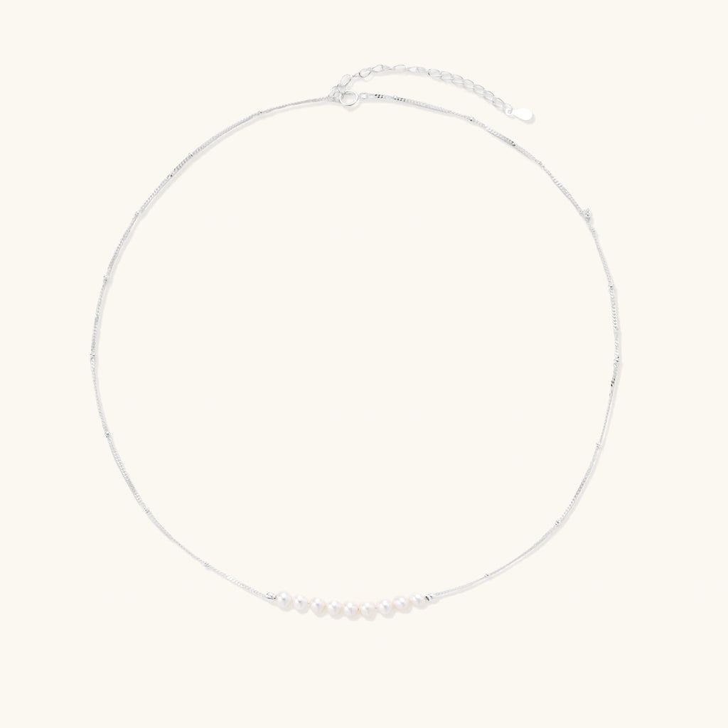 Luna Pearl Arc Necklace
