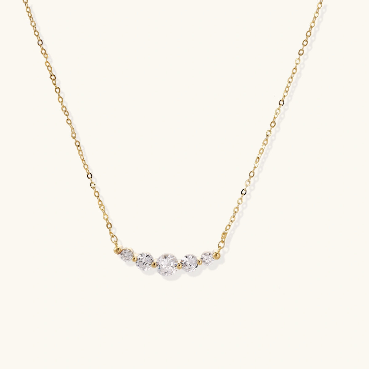 Golden Arc Crystal Necklace