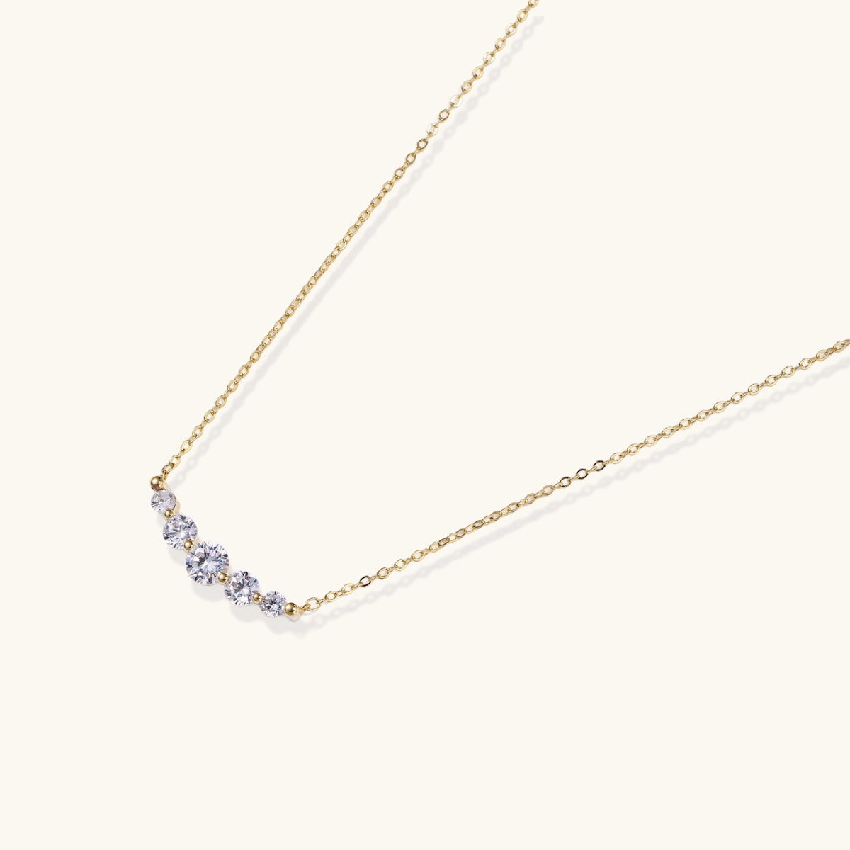 Golden Arc Crystal Necklace