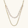 Golden Pearl Layers Necklace
